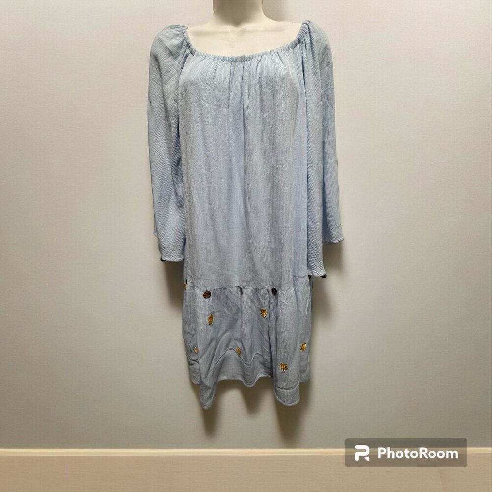 Lilly Pulitzer size S shoulder baby blue embellished dress